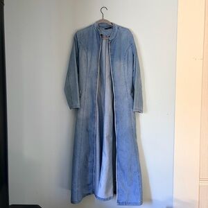 Women's Denim Maxi Jacket